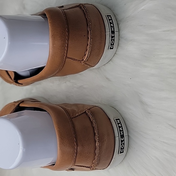 COLE HAAN Women's Nantucket Grand OS Pecan Tan Leather Slip On Preppy Loafer - Picture 4 of 13